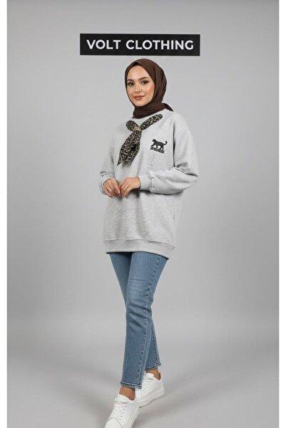 VOLT CLOTHİNG Sweatshirt with Scarf Detail on the Front
