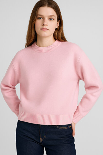 DeFacto kadın geniş kalıp pembe kazak