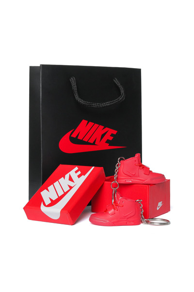 Nike Air Yeezy 2 "Red October" Keychain Set, Box and Bag