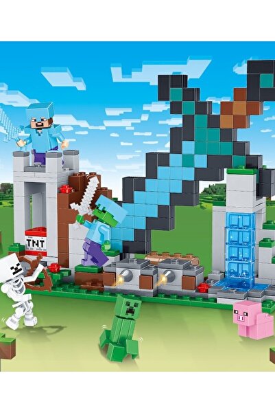 OEM Minecraft Building Blocks Set, 300 pieces, battle scene