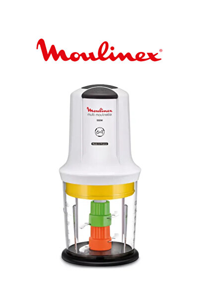 Moulinex Moulinex 6-in-1 Chopper – 500W, Sharp and Serrated Blades, with Attachment – 500ml Capacity AT723127
