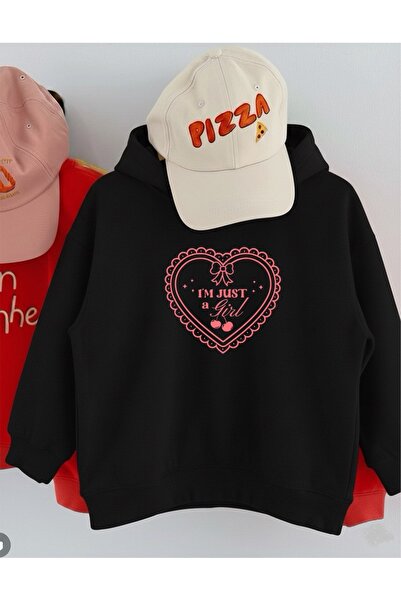 LORVEX قصة فضفاضة سويت شيرت للفتيات – أنا مجرد فتاة مطبوع