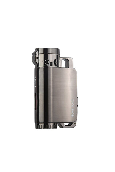 Quantoro MGM05-54 Üçlü Jet Alev Gunmetal Çakmak