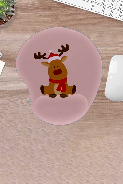 KARMAT Damla، قبعة عيد الميلاد على شكل غزال، لوحة ماوس بقاعدة غير قابلة للانزلاق، ملحقات الكمبيوتر، مريحة