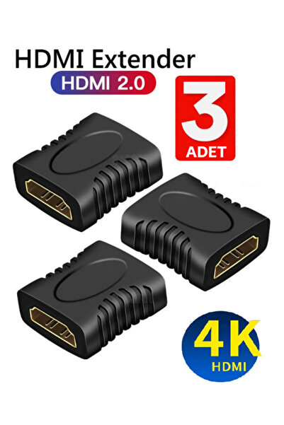 Vwin HDMI Kablo Uzatma Ekleme Aparatı 4K 1080P Dişi/Dişi Birleştirir (3 Adet)