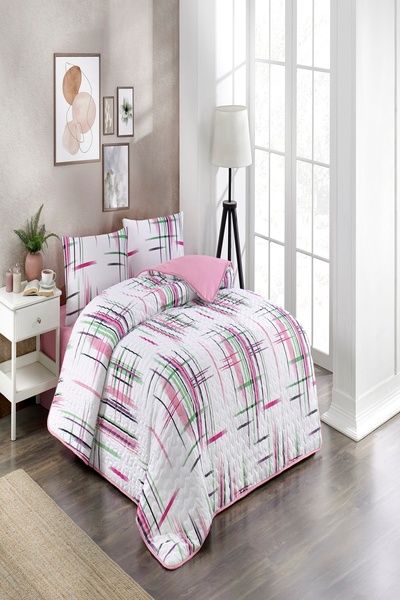Kristal Single Person Four Seasons Quilted Duvet Cover Set Style