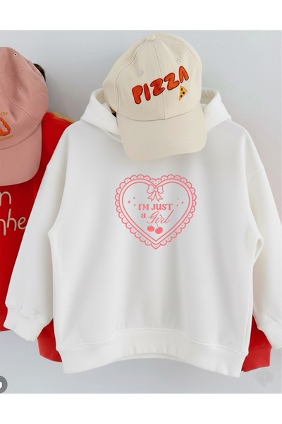 LORVEX قصة فضفاضة سويت شيرت للفتيات – أنا مجرد فتاة مطبوع