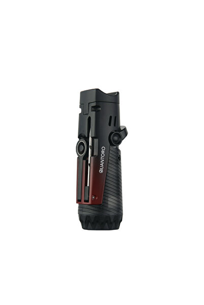 Quantoro MGM04-9 Delicili İğneli Üçlü Jet Alev Red Black Çakmak