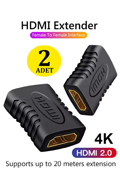 Vwin HDMI Kablo Uzatma Ekleme Aparatı 4K 1080P Dişi/Dişi Birleştirir ( 2 ADET )