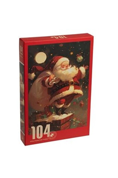 OEMN Christmas Puzzle with Santa Claus in the Fireplace (104 pieces)