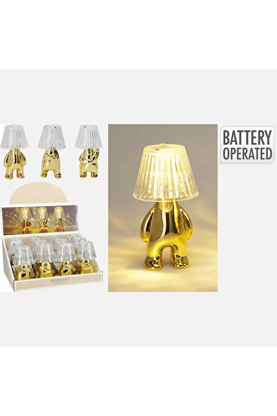 Enlis Collection Altın İnsan Figürlü Masa Lambası