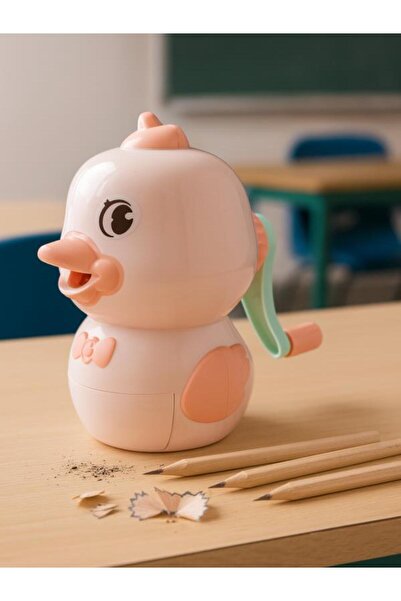 Mikro Ds-105 Pink Duck Pencil Sharpener – Desktop Manual Model