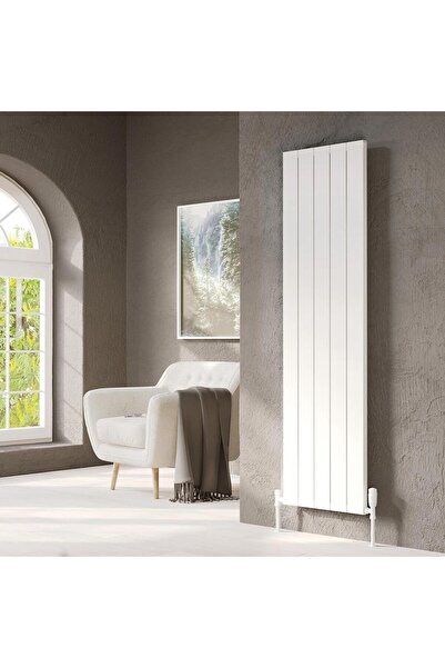 Lojimax Alüminyum Dekoratif Radyatör Flat 600x494mm 5 Dilim Dokulu Beyaz | 51...