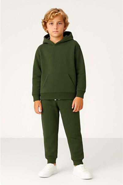 falcomini Set de trening sport pentru băieți cu glugă 3 șiruri 5-10 ani