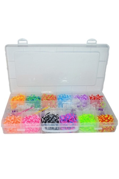 Robens Rainbow Loom Multi-Creative Set with Accessories for Making Elastic Bracelets, 2400 pieces