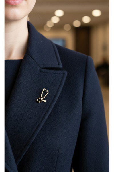 EFEAKS Tıbbi Sembol Stetoskop Yaka İğnesi | Doktor ve Hemşireler İçin Aksesuar