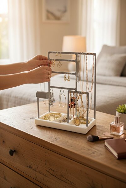 TR Tüm takılar için yer var-Takı standı- takı organizeri- çift renk ürün