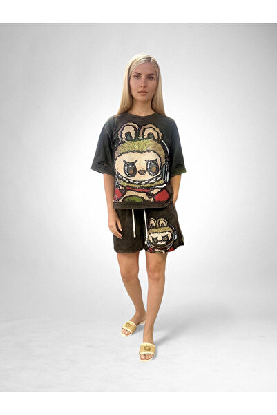 OEMN Premium Cotton T-Shirt And Pants Set, Single Dimension, Mickey Mouse/Mon...