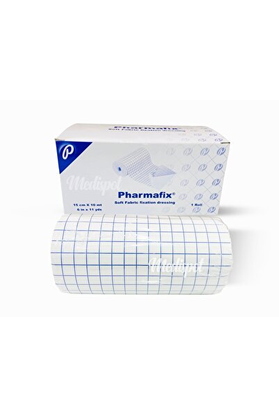 pharmaplast لفافة ضمادة تثبيت القماش الناعمة من فارما فيكس، 15 سم × 10 م (فارما بلاست مصر)