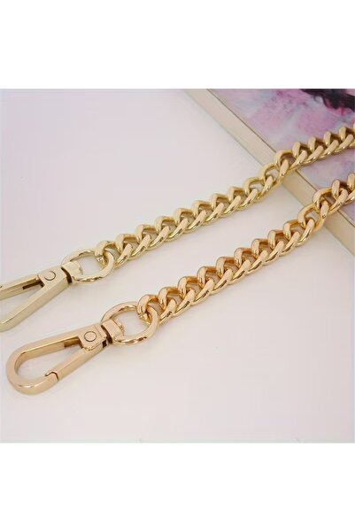 pololiza Ελαφριά χρυσή κλασική λεπτή αλυσίδα τσάντας με γάντζο (100 CM)