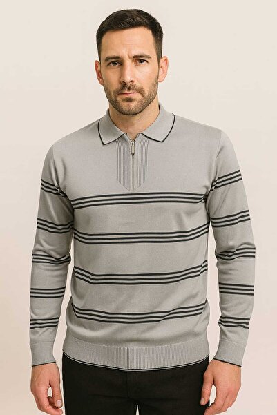 ANATOLIATEKSTILE Bluza Bărbați Polo cu Fermoar – Tricot Premium, Slim fit