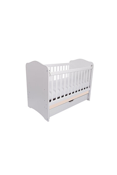 Vessanti Como crib with sliding drawer - White with Beige