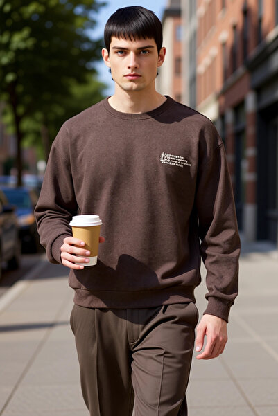 BENERLY Men's Crew Neck Low Arm Long Sleeve Sweatshirt Functional Durable Qua...