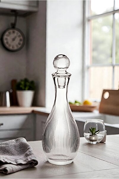 Cam Deposu Kristal Cam Karaf , Şerbetlik, El Yapımı