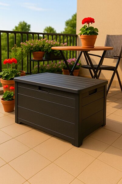 Bambus Home 240 Lt Organizer Kapaklı Bahçe, Balkon, Kiler Sandığı Çok Amaçlı ...