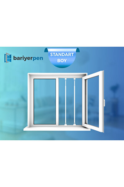 BARİYERPEN Taşınabilir Pencere Korkuluğu - Pencere Güvenlik Bariyeri 2 Adet -...