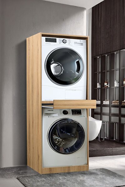 Martha Life Çamaşır ve Kurutma Makinesi Dolabı Çekmeceli %100 Mdf