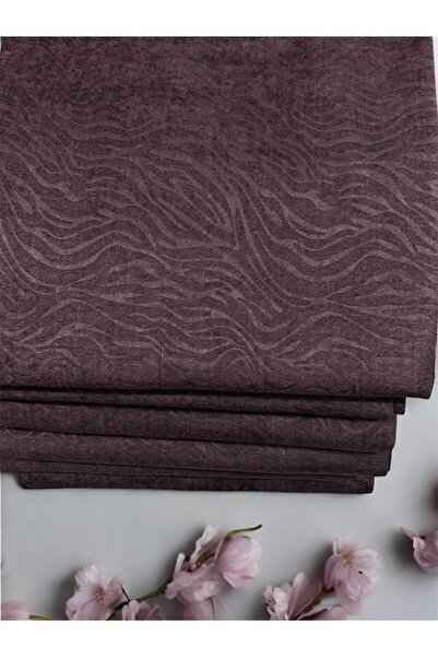 kumaşçıtr Koltuk Çekyat Örtüsü – Kaymaz Tabanlı Süngerli Kadife Kumaş Acı Kahve Gofraj Baskı