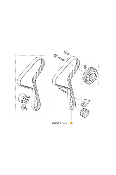 Renault Curea de distribuție DUSTER / LOGAN / SANDERO 8200537033