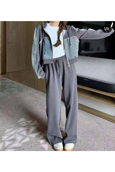 OEMN Compleu Dama 2 Piese Denim Blend