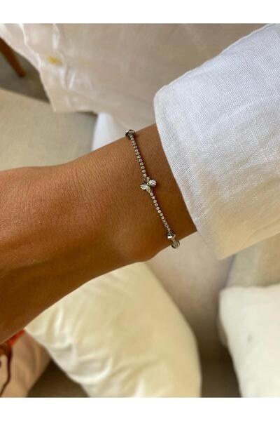 FASHION سوار على شكل زهرة البرسيم من الفضة الصغيرة