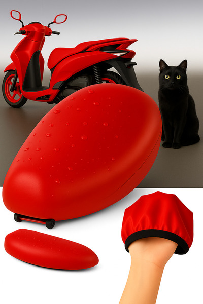 lawrenceshop غطاء مقعد دراجة نارية من الجلد من sym jet14، قماش مقاوم للماء