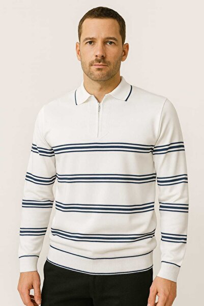 ANATOLIATEKSTILE Bluza Bărbați Polo cu Fermoar – Tricot Premium, Slim fit