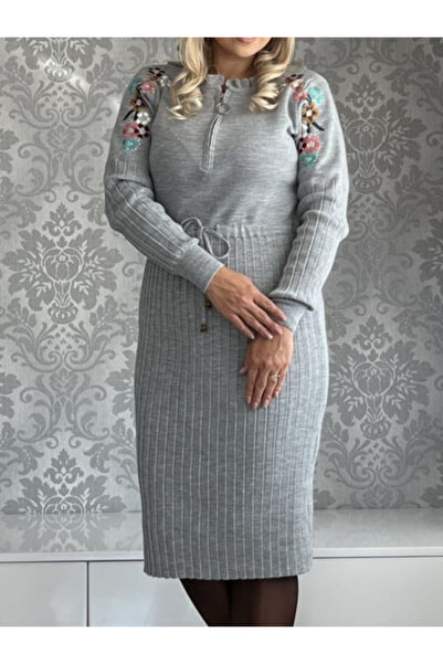 OEMN Rochie Dama cu Broderie Florala Raleigh