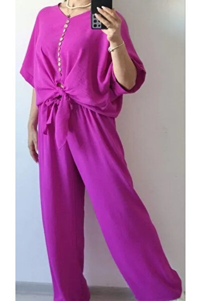 OEMN Compleu Dama Bluza si Pantalon Lung de Vara