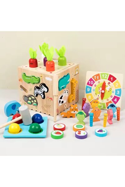 OEM 8 in 1 Multifunctional Montessori Educational Toy for Kids with Knock Ball