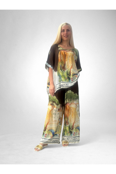 OEM Set Vara Pictat Digital, Marime Universala, Tricou Si Pantaloni Largi