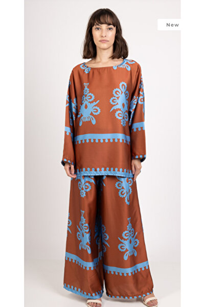 OEMN Compleu Dama Bluza si Pantaloni Satin - Jade