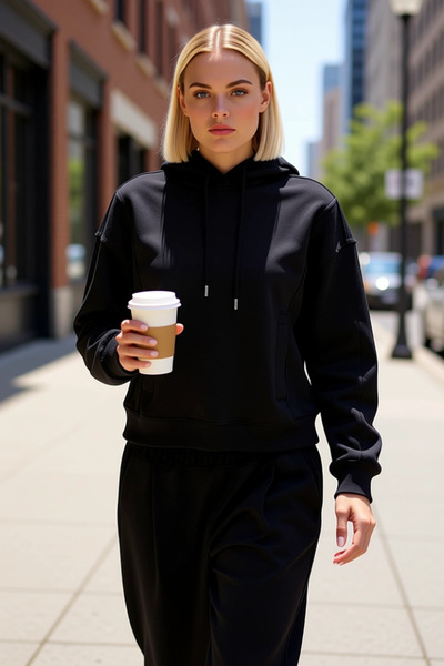 BENERLY Hanorac cu glugă pentru femei, cu mâneci scurte, 100% bumbac, funcțio...