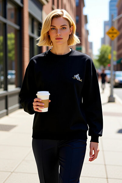 BENERLY Hanorac tricotat pentru femei, cu gât turnat, mâneci scurte, brodat, ...