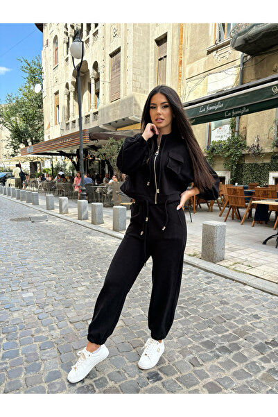 OEMN Women's 2-Piece Cotton Set - 2-Piece Crop Hoodie and Pants Set