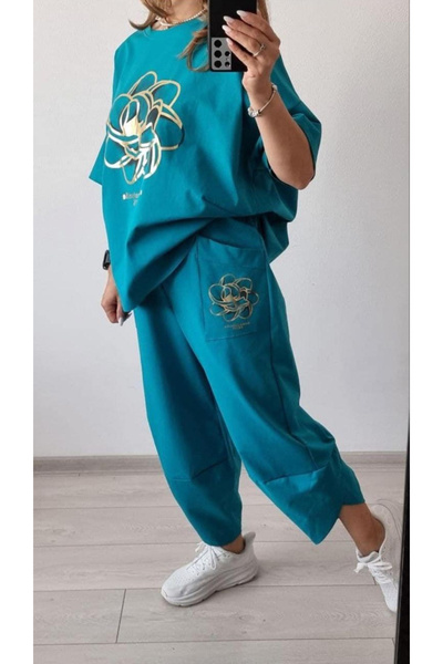 OEMN Compleu dama trening sport pantaloni si bluza - PREMIUM COTTON - Imprime...