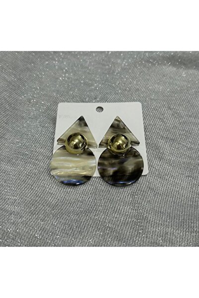ANKAMODAHOME Cream Black Marble Pattern Design Earrings