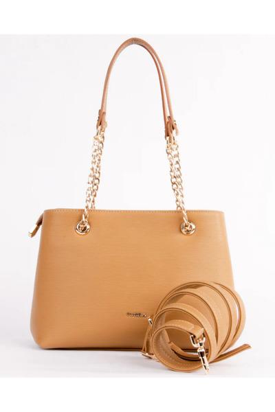 Tuğba Lando Chain Detailed Adjustable Strap Women's Crossbody and Shoulder Bag T48374