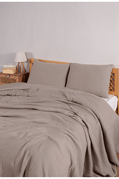 Comfort Craft Muslin Single Bedspread Set 2 Pieces, Summer Pillowcase and Pike Set 180 X 230 Cm,