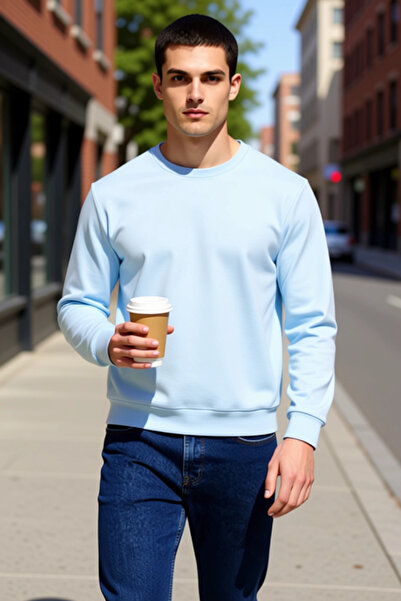 BENERLY Men's Crew Neck Standard Sleeve Regular Fit Sweatshirt Functional Dur...